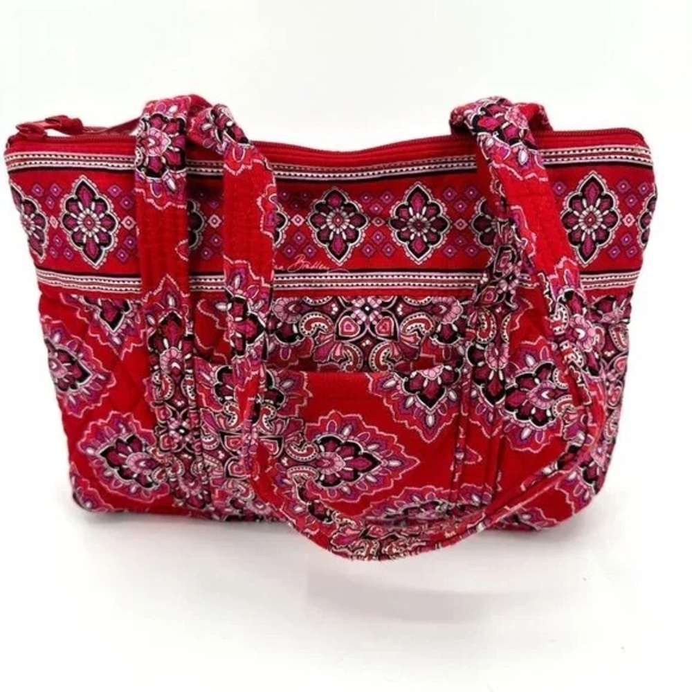 Vera Bradley Women’s Frankly Red Scarlet Multi Pocket Shoulder Bag